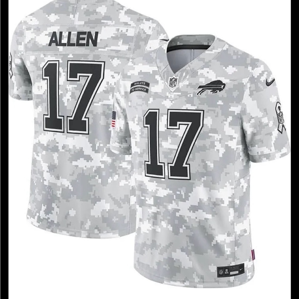 Josh Allen Bills Nike 2024 Salute to Service Limited Jersey Arctic Camo